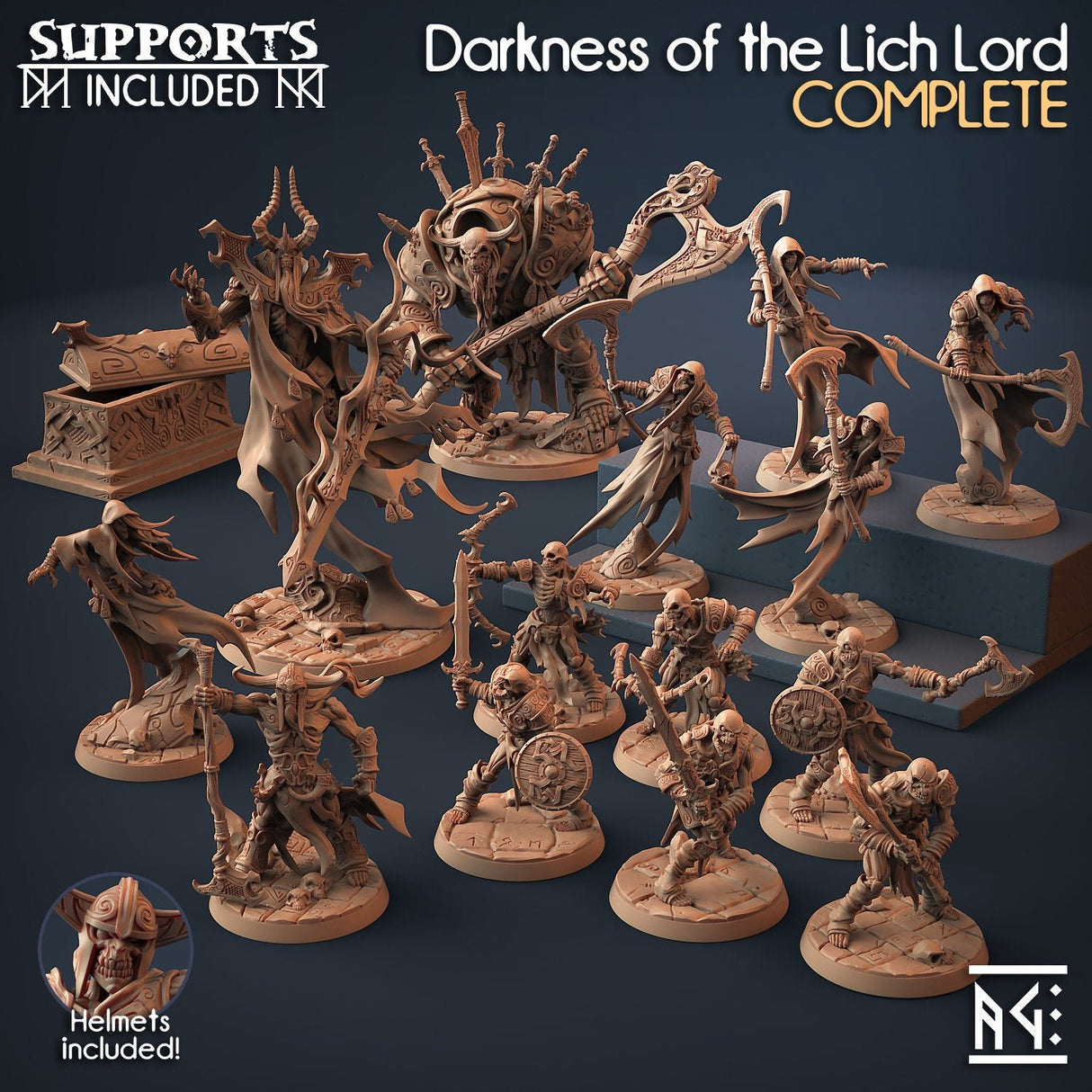 8 or 16 Piece Mystery Piece Miniature | Random Selection (16 Models) 32mm scale - Tabletop RPG & D&D miniature. Perfect for wargaming & collectors