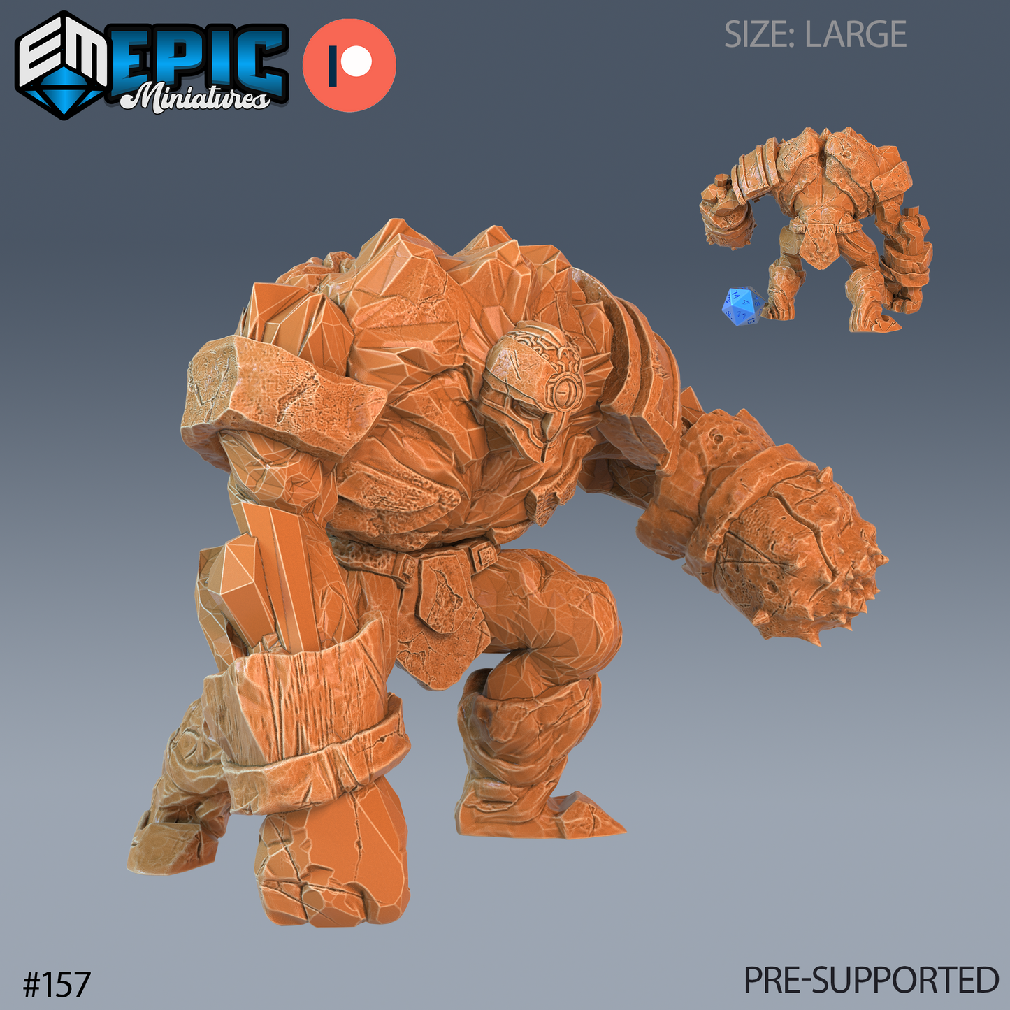 Ice Golem 1 Miniature | Premium Quality 3D Printed - Tabletop RPG & D&D miniature. Perfect for wargaming & collectors.