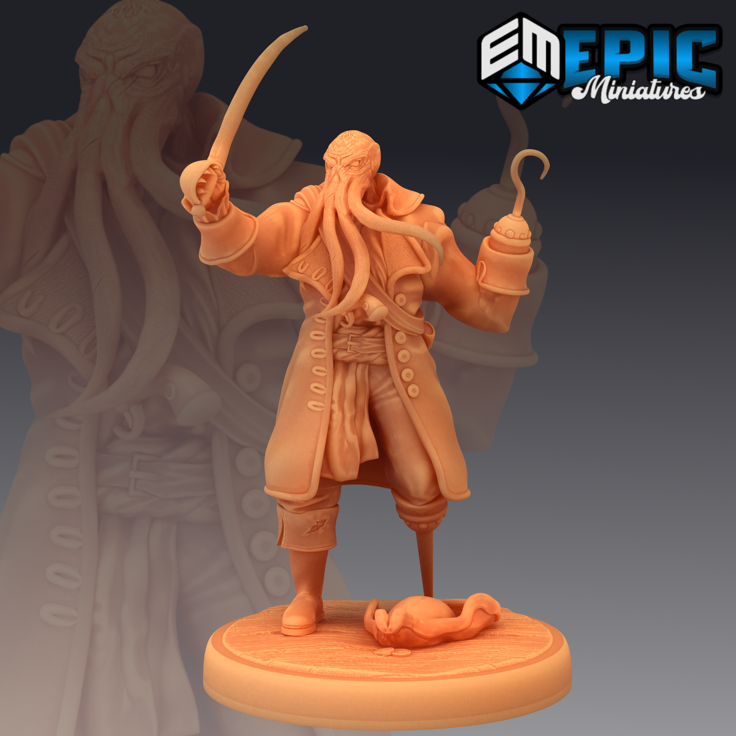 Captain Ahathid Miniature | Great For Fantasy Rpgs - Tabletop RPG & D&D miniature. Perfect for wargaming & collectors.