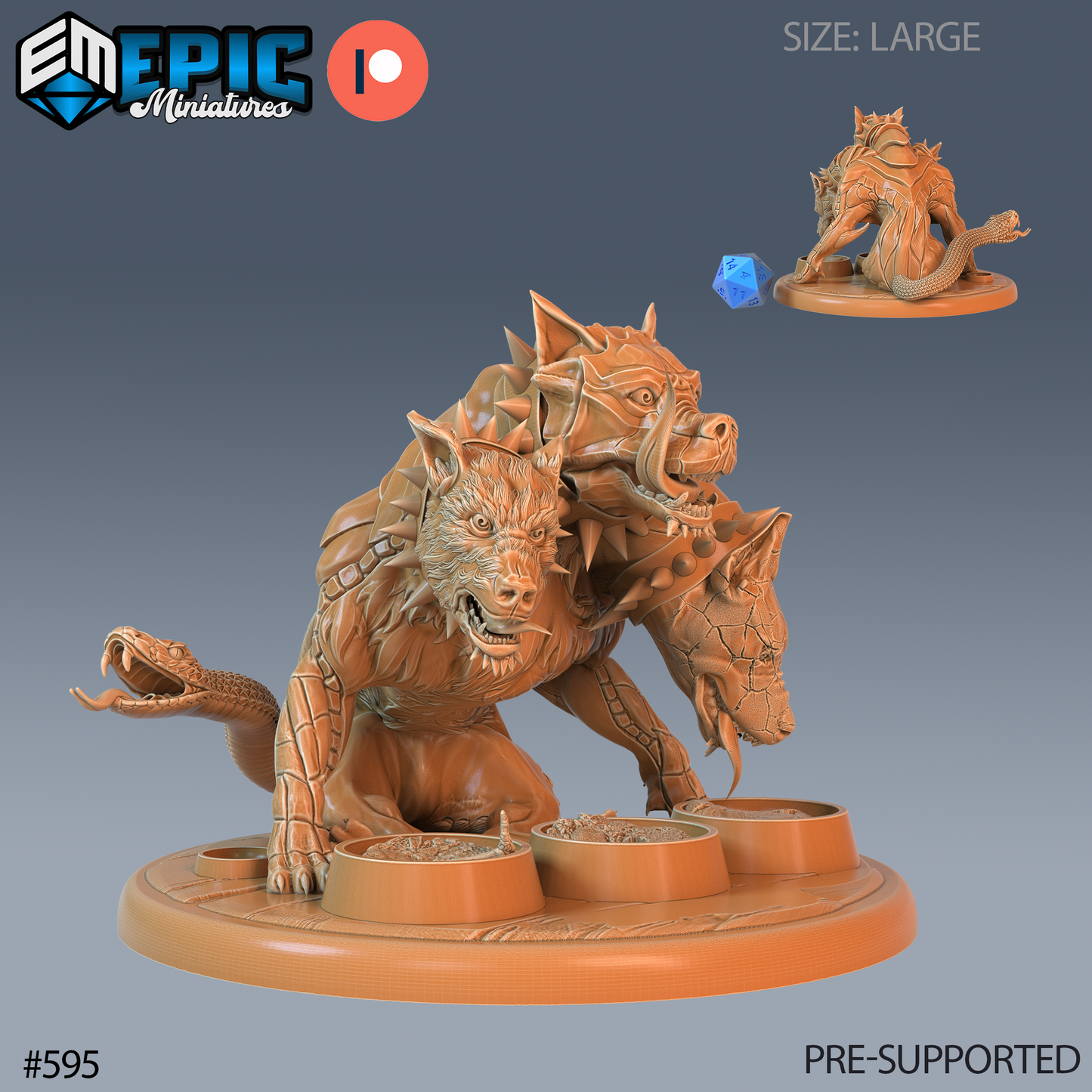 Giant Dog 1 Miniature | Ideal For Wargaming & Rpgs - Tabletop RPG & D&D miniature. Perfect for wargaming & collectors.