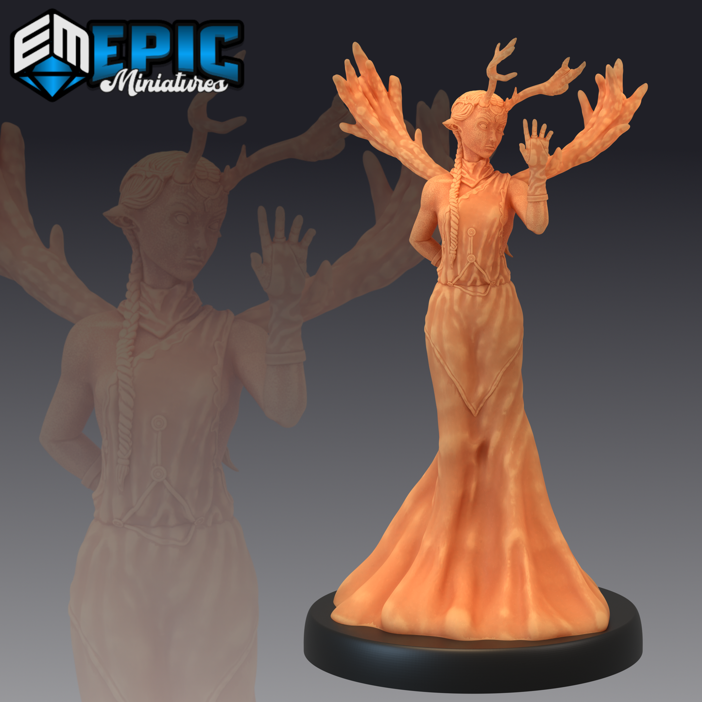 Moon Deity 1 Miniature | Designed For Roleplaying Games - Tabletop RPG & D&D miniature. Perfect for wargaming & collectors.