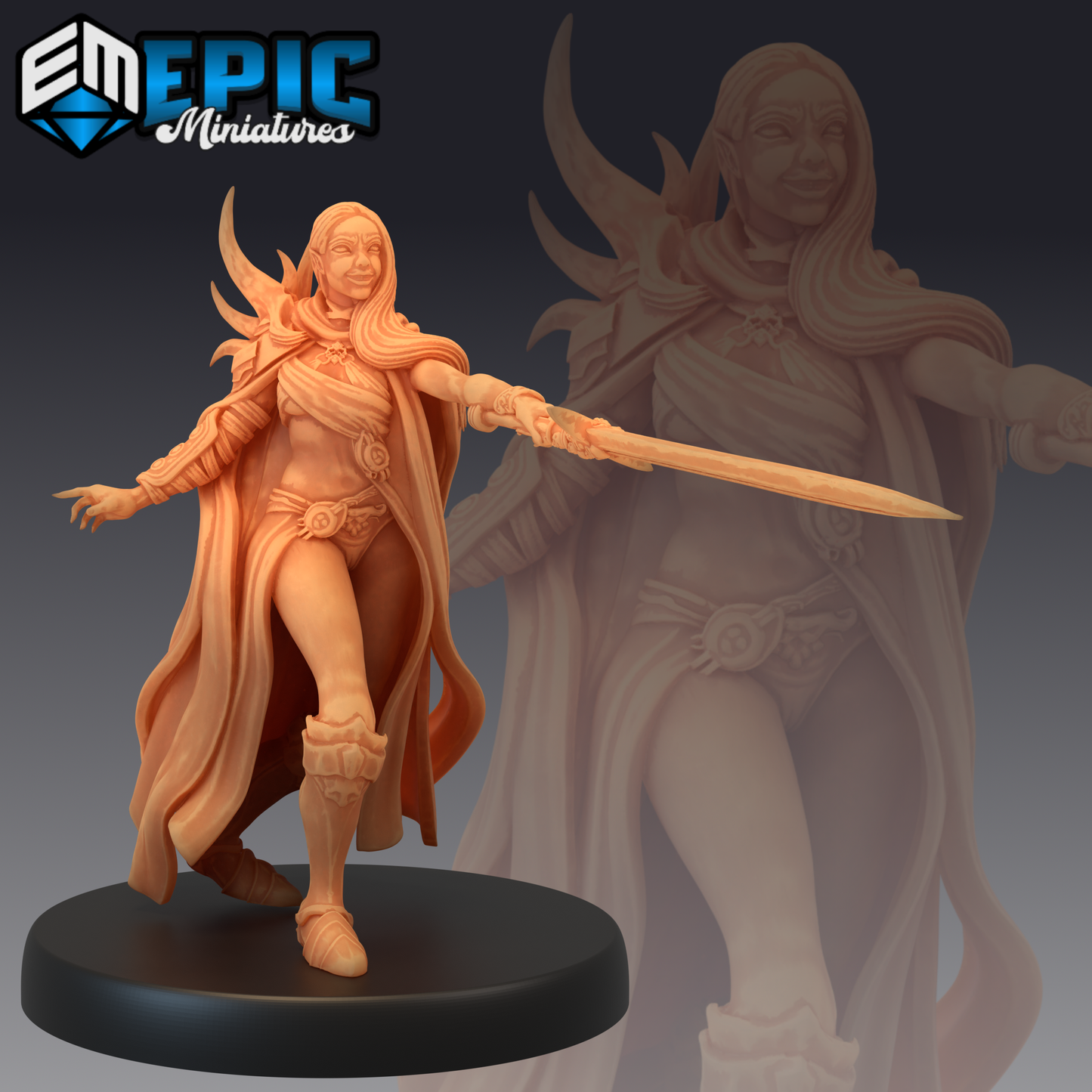 Warlock Elf 1 Miniature | Perfect For Tabletop Gaming - Tabletop RPG & D&D miniature. Perfect for wargaming & collectors.