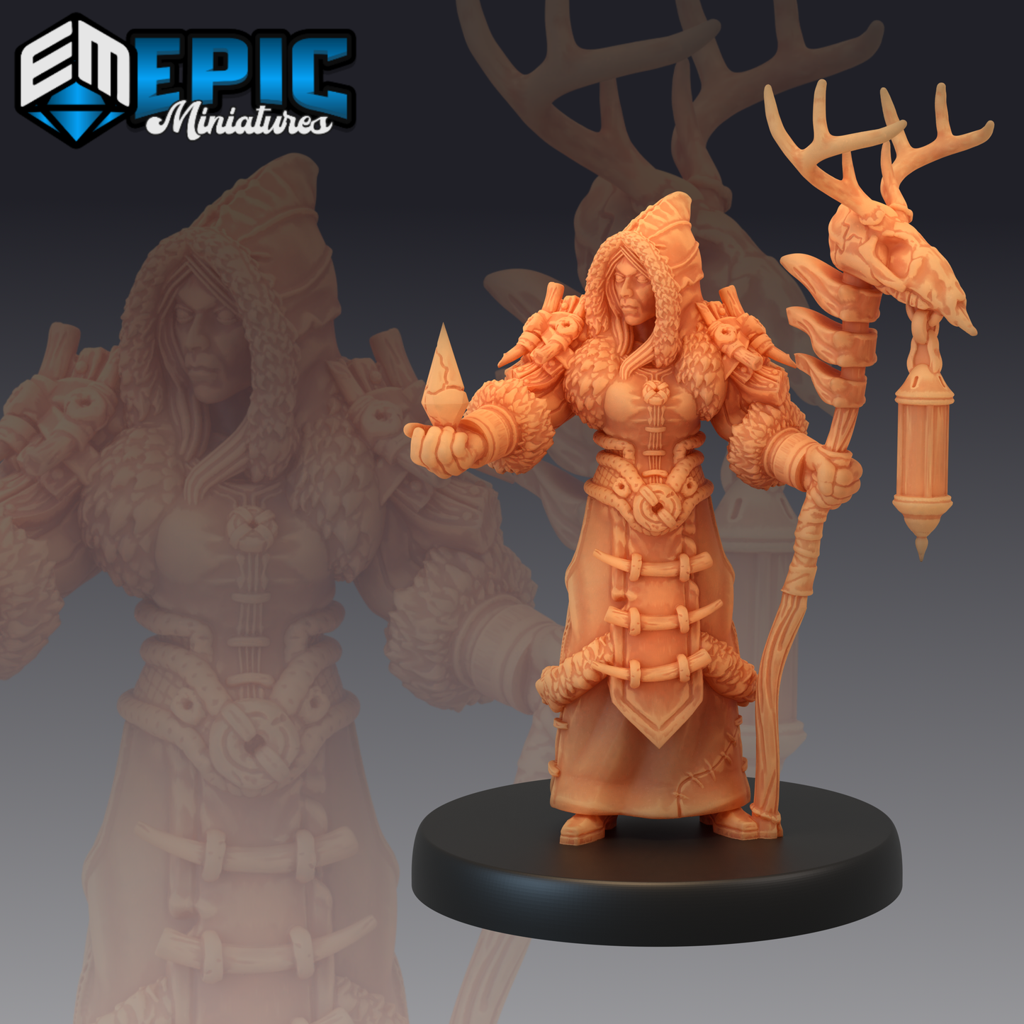 Winter Shaman 1 Miniature | Epic Addition To Any Game - Tabletop RPG & D&D miniature. Perfect for wargaming & collectors.
