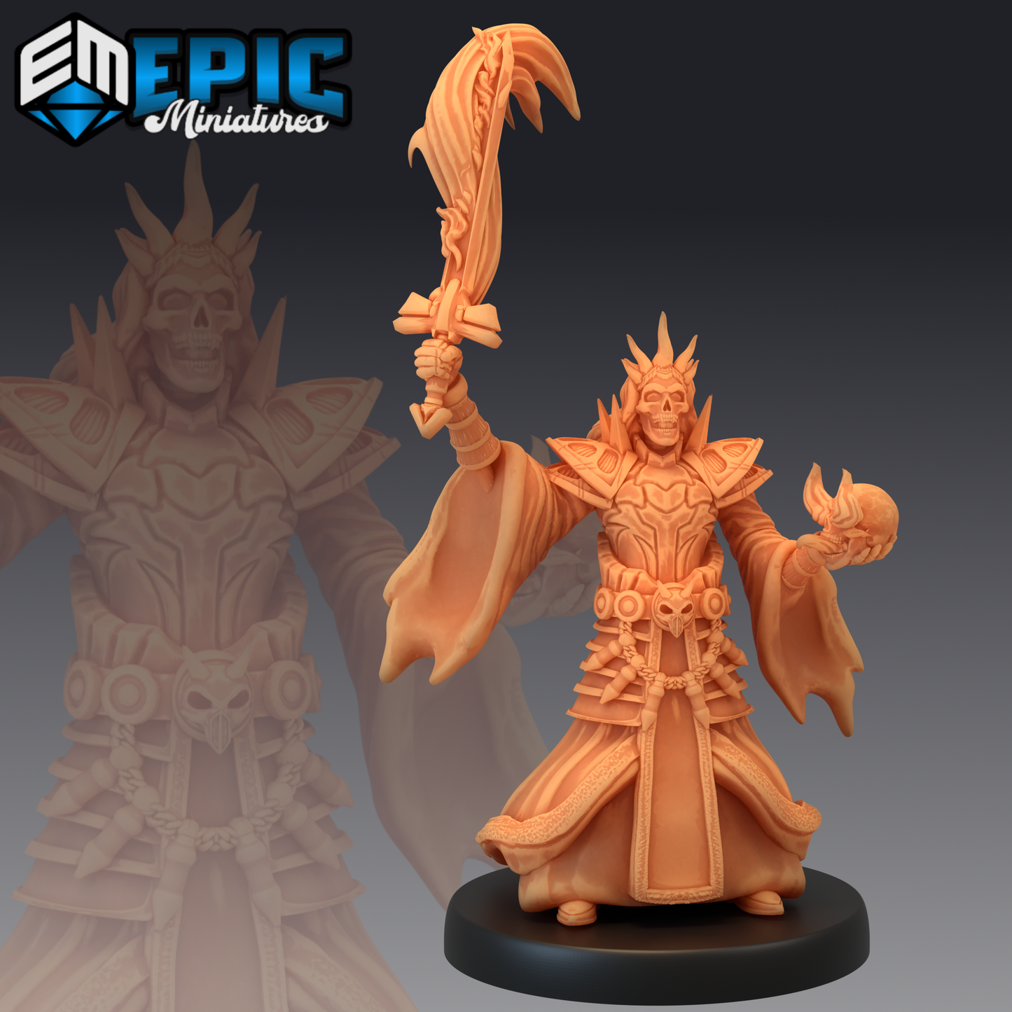 Ancient Lich Miniature | Epic Addition To Any Game - Tabletop RPG & D&D miniature. Perfect for wargaming & collectors.