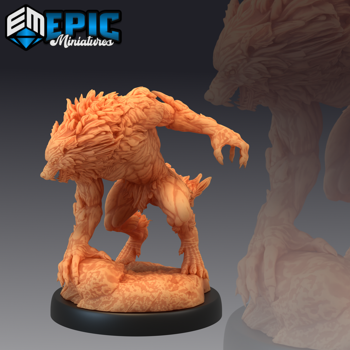 Werewolf Monster 1 Miniature | Epic Addition To Any Game - Tabletop RPG & D&D miniature. Perfect for wargaming & collectors.