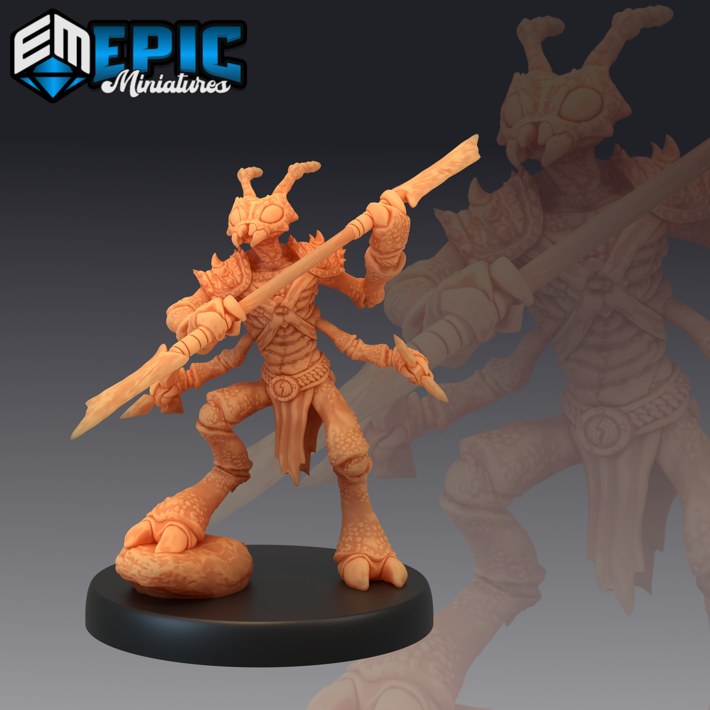 Ant Warrior 1 Miniature | A Must-Have For Miniature Collectors - Tabletop RPG & D&D miniature. Perfect for wargaming & collec