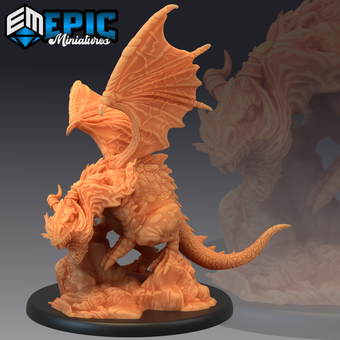Cave Dragon 1 Miniature | Ideal For Wargaming & Rpgs - Tabletop RPG & D&D miniature. Perfect for wargaming & collectors.