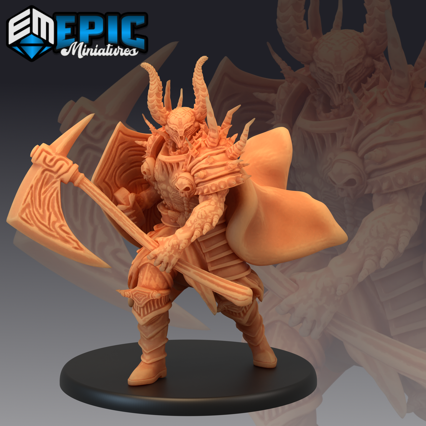 Devil Warlord 1 Miniature | Bring Your Adventures To Life - Tabletop RPG & D&D miniature. Perfect for wargaming & collectors.