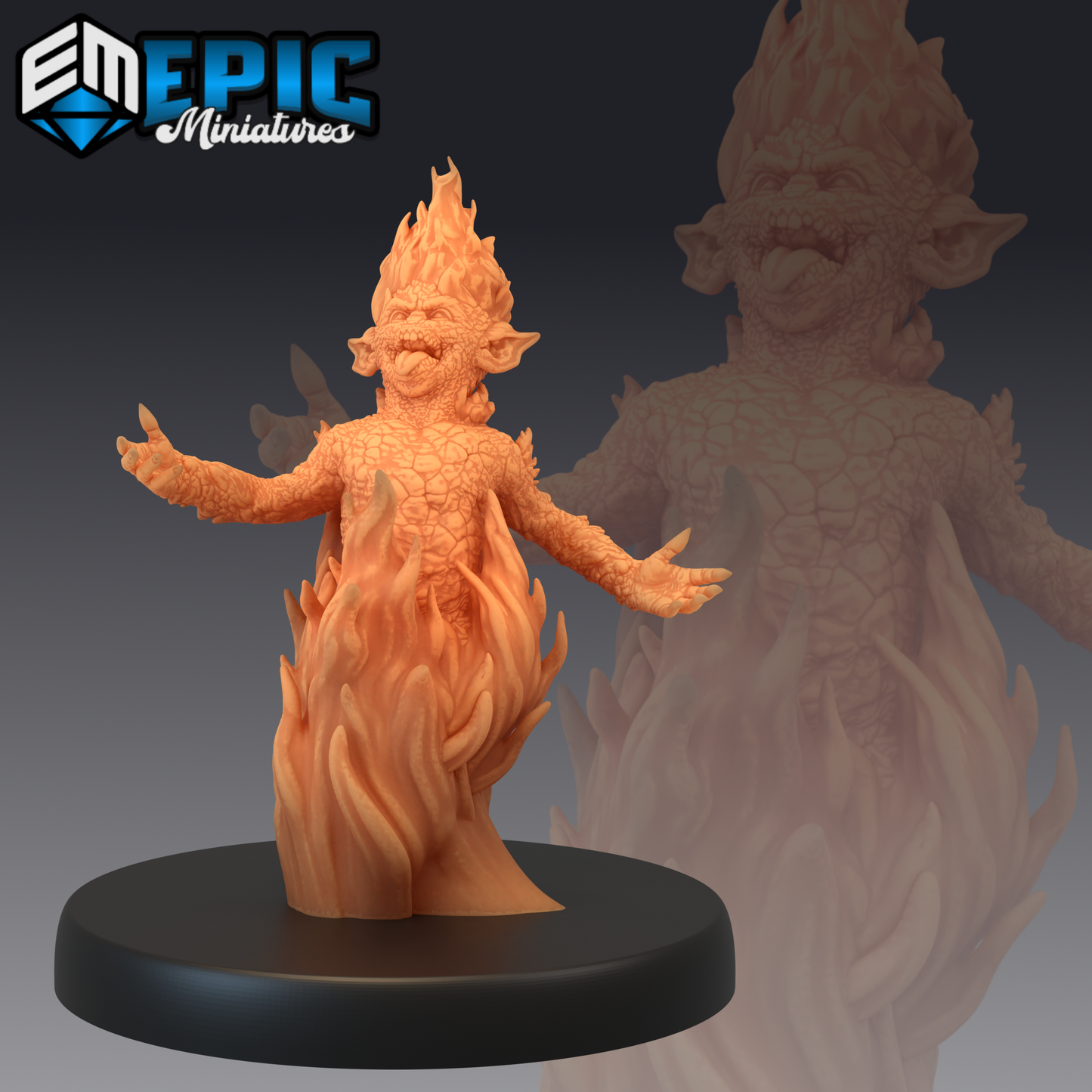 Magmin Devil 1 Miniature | A Must-Have For Miniature Collectors - Tabletop RPG & D&D miniature. Perfect for wargaming & colle