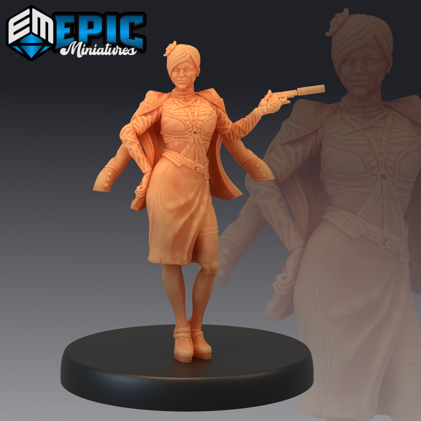 Gangster Lady 1 Miniature | Premium Quality 3D Printed - Tabletop RPG & D&D miniature. Perfect for wargaming & collectors.