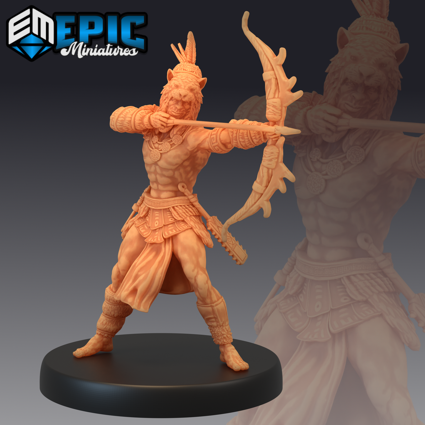 Jaguar Warrior 1 Miniature | For D&D, Pathfinder & More - Tabletop RPG & D&D miniature. Perfect for wargaming & collectors.