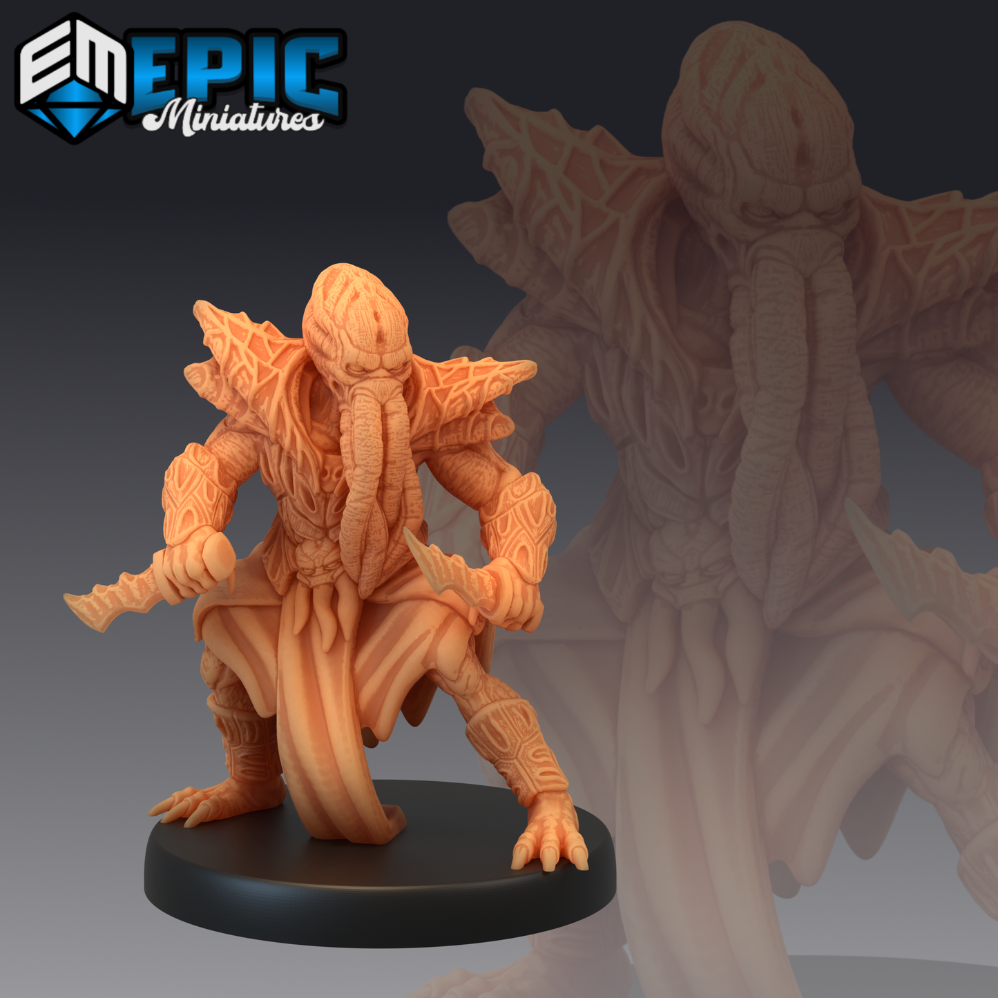 Mind Eater 4 Miniature | Premium Quality 3D Printed - Tabletop RPG & D&D miniature. Perfect for wargaming & collectors.
