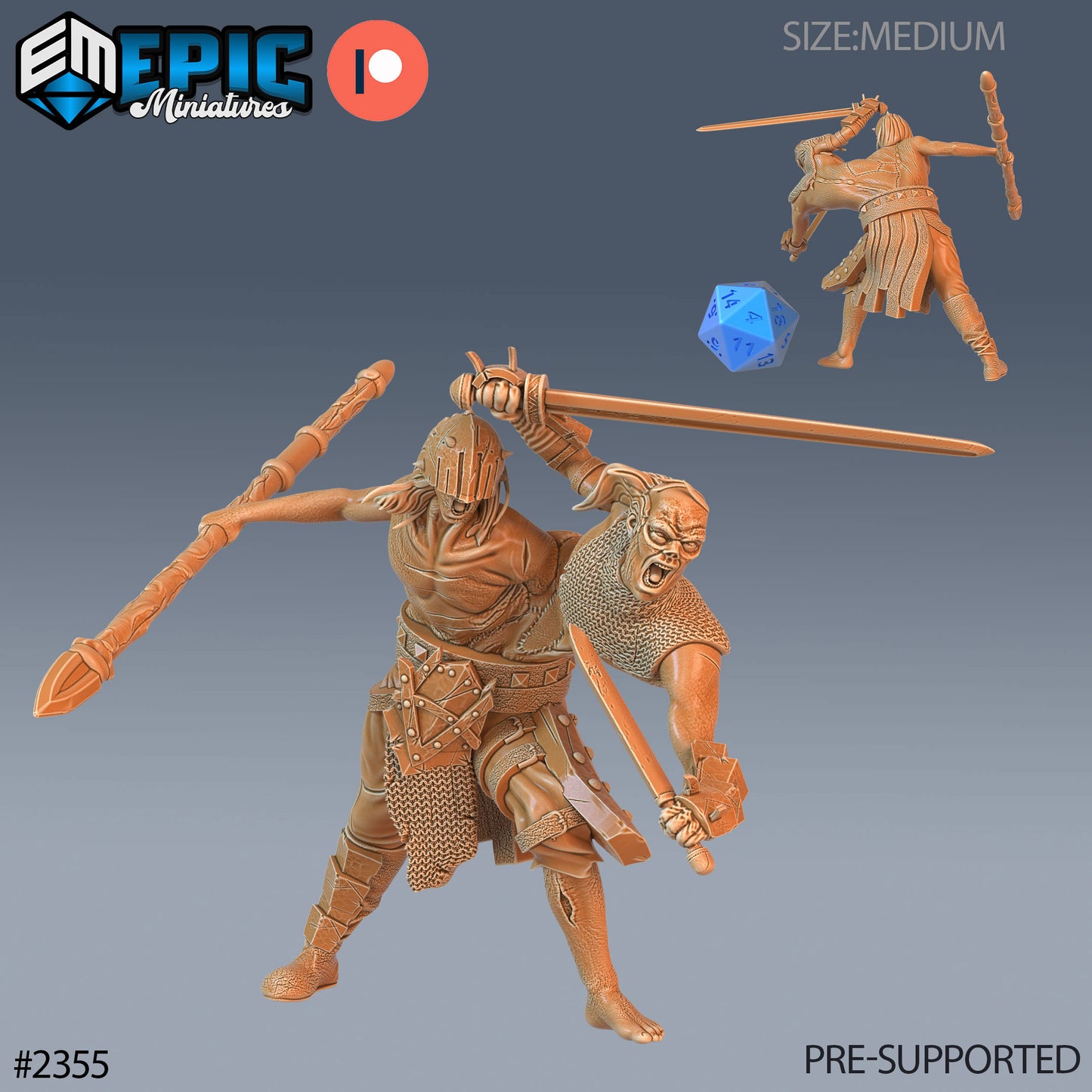 Siamese Zombie 1 Miniature | Premium Quality 3D Printed - Tabletop RPG & D&D miniature. Perfect for wargaming & collectors.