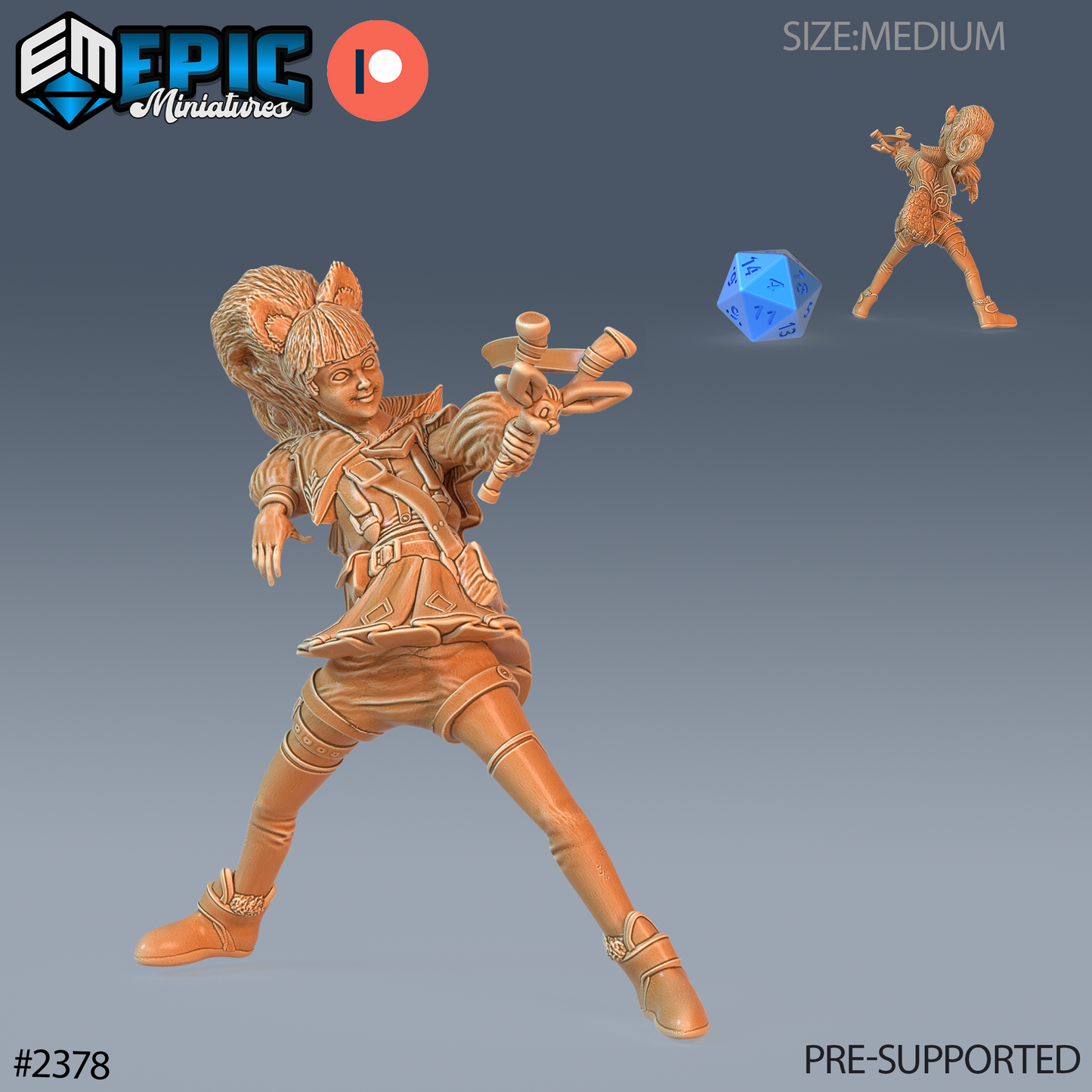 Squirrel Girl 1 Miniature | Epic Addition To Any Game - Tabletop RPG & D&D miniature. Perfect for wargaming & collectors.