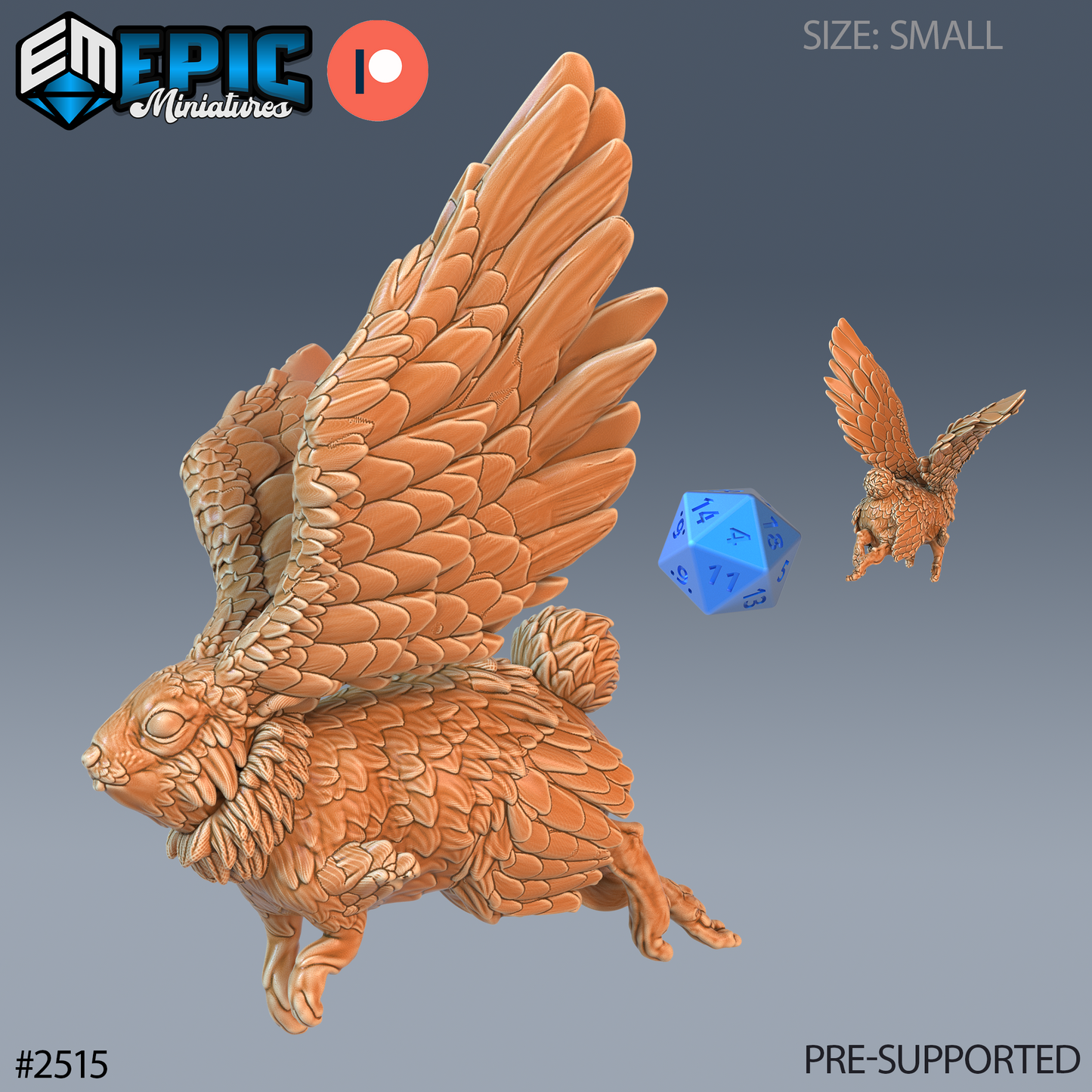 Bunnys Flying 1 Miniature | Bring Your Adventures To Life - Tabletop RPG & D&D miniature. Perfect for wargaming & collectors.