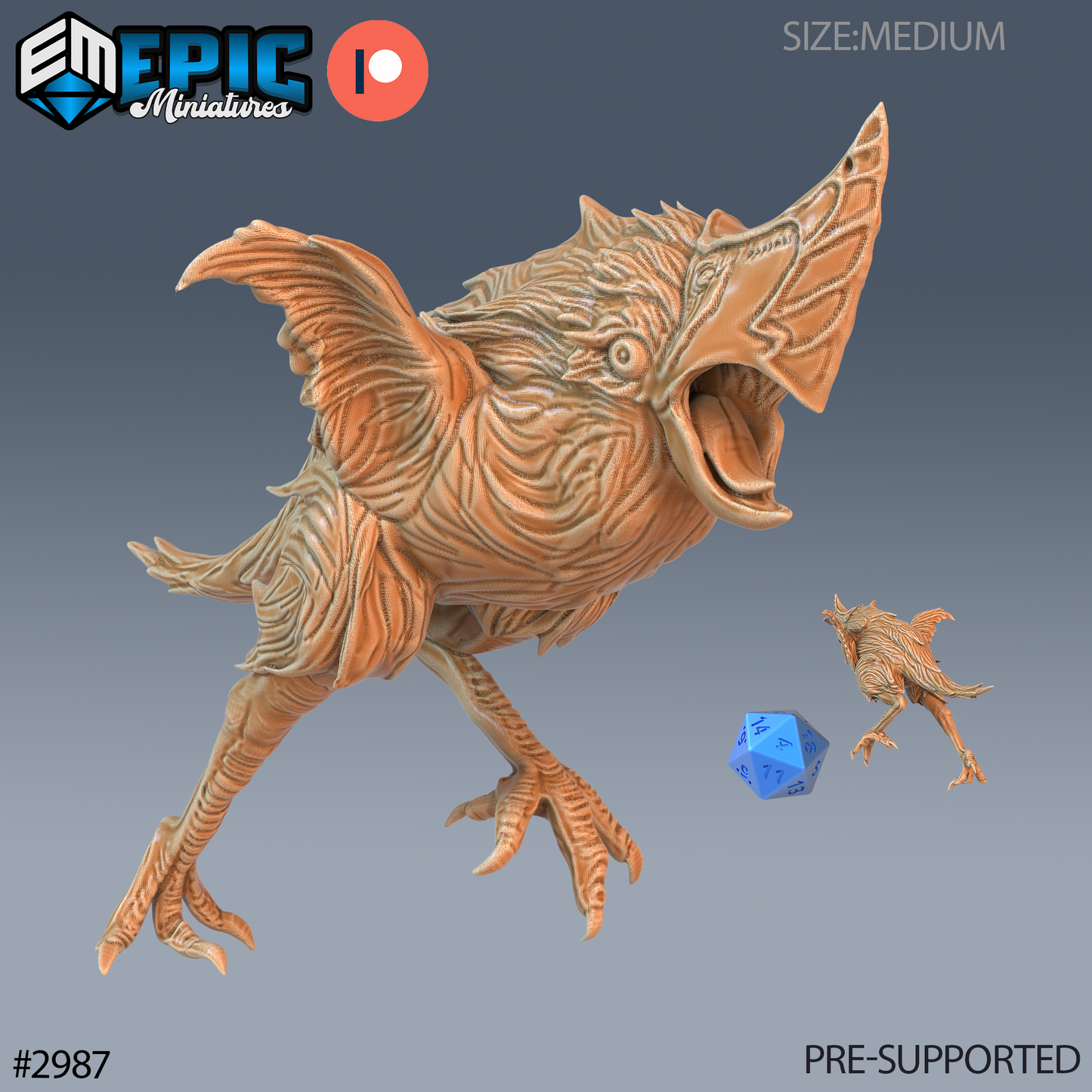 Beak Runner Miniature | For D&D, Pathfinder & More - Tabletop RPG & D&D miniature. Perfect for wargaming & collectors.