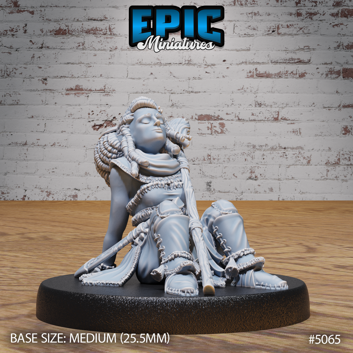 Halfling Druid Female Miniature