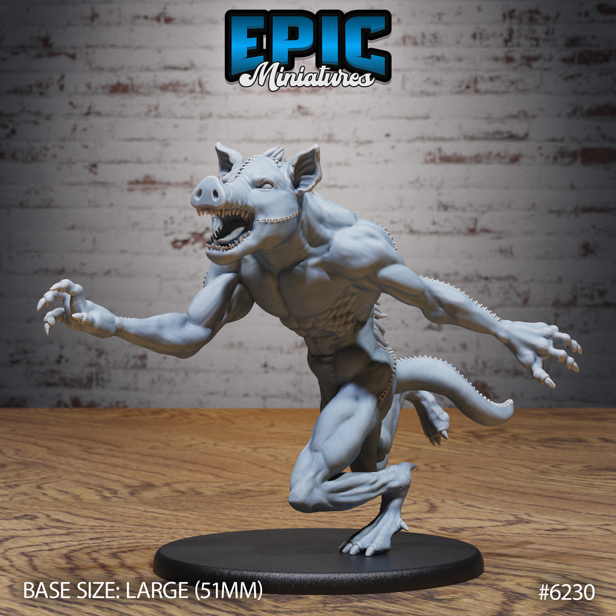 Stitched Pig Beast Miniature