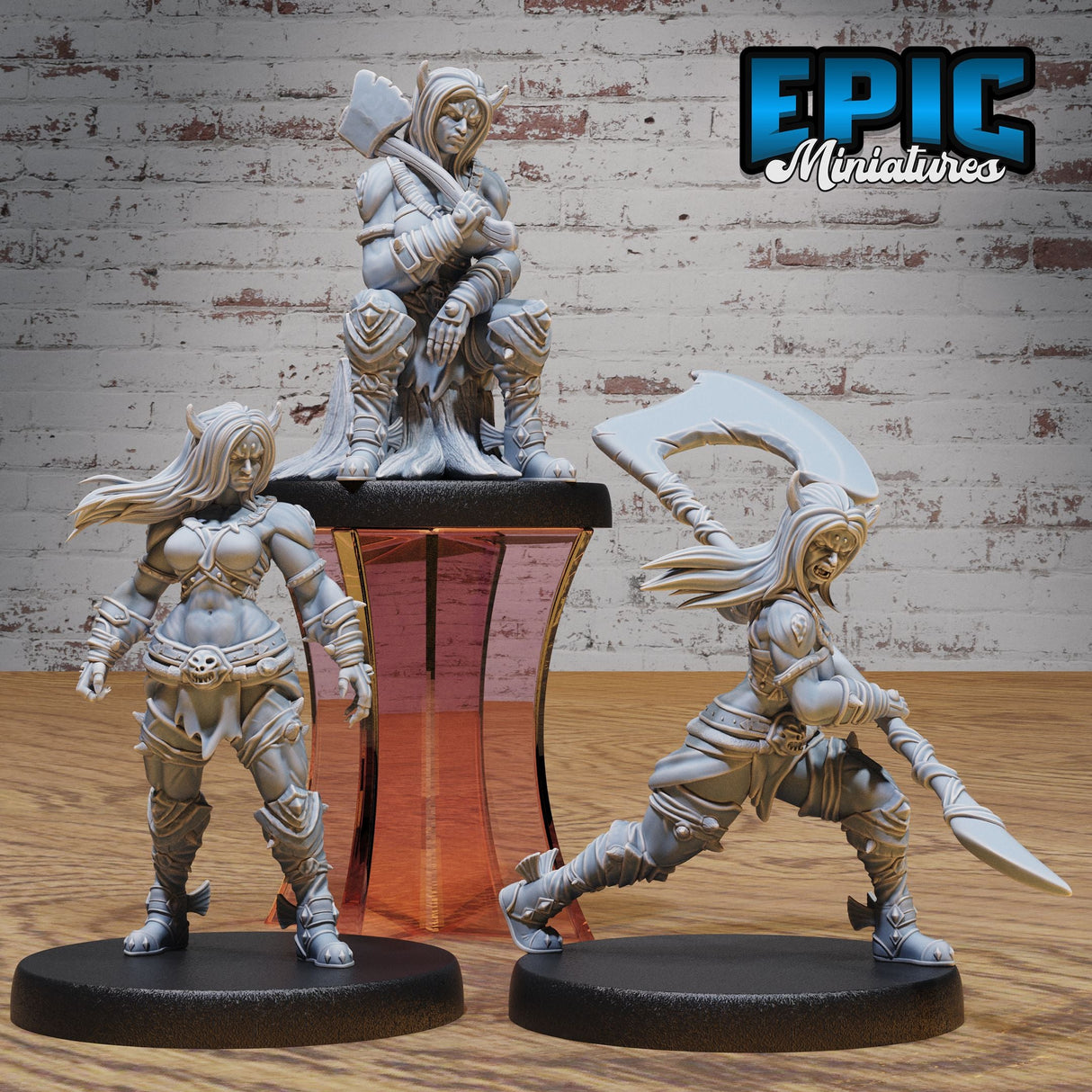 Orc Tiefling Female Miniature