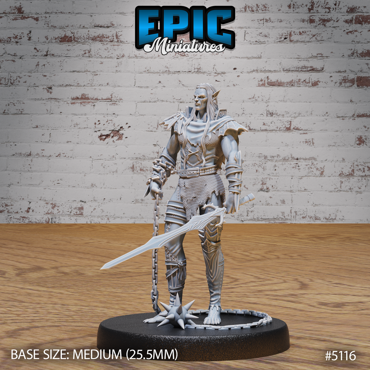 Half Drow Slave Master Miniature