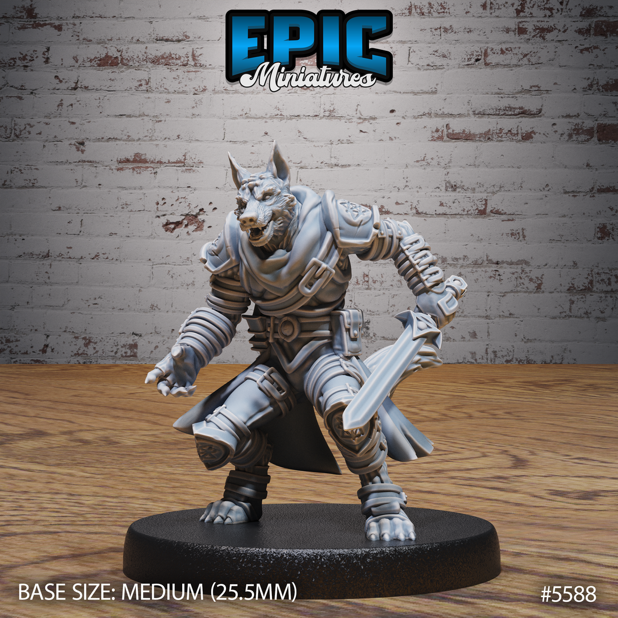 Dog Folk Adventurer Miniature