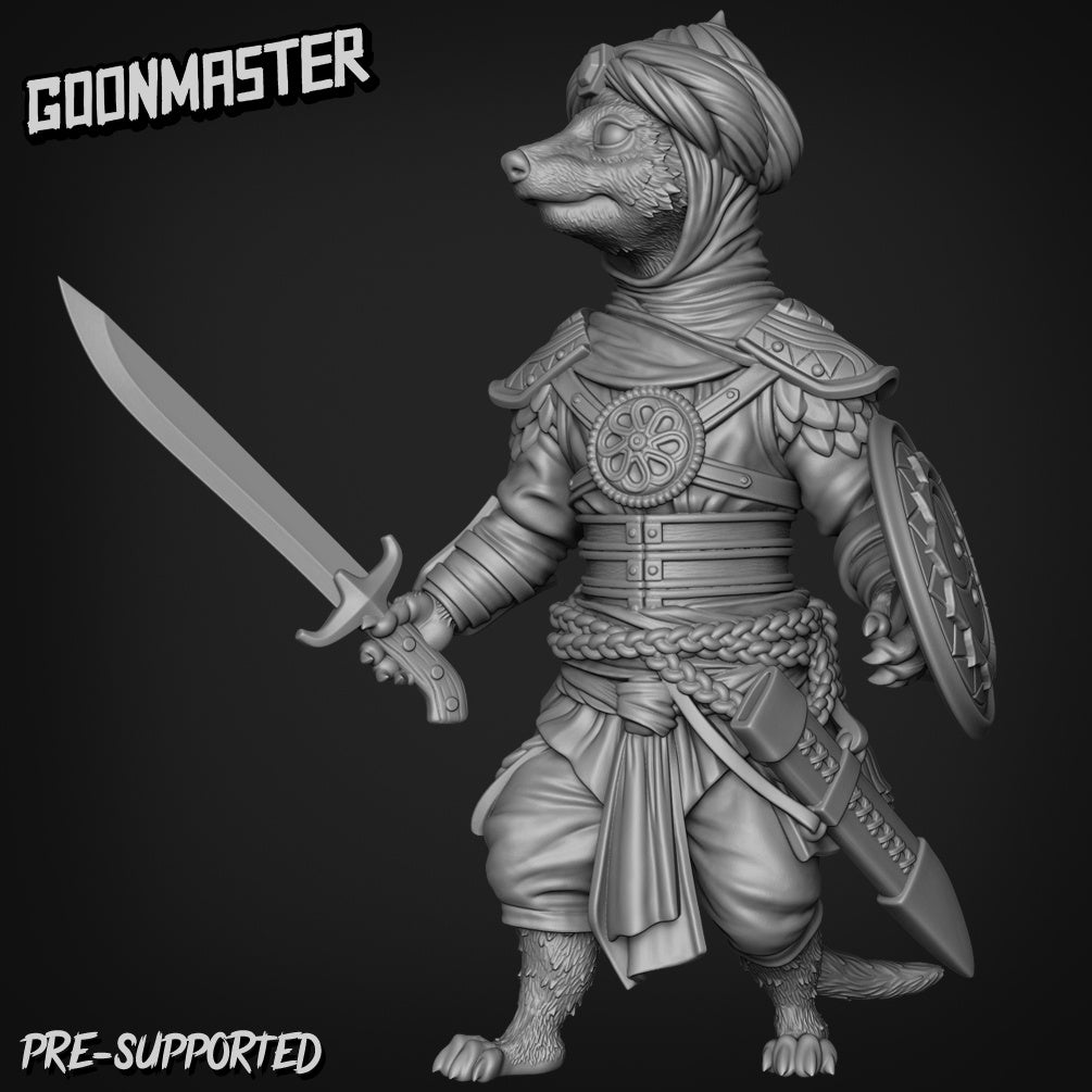 Ferret Fighter 4 Miniature | Ideal For Wargaming & Rpgs - Tabletop RPG & D&D miniature. Perfect for wargaming & collectors.