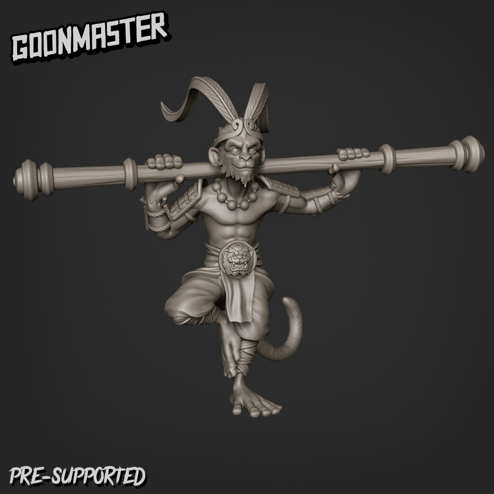 Monkey-Folk Monk 2 Miniature | Designed For Roleplaying Games - Tabletop RPG & D&D miniature. Perfect for wargaming & collect