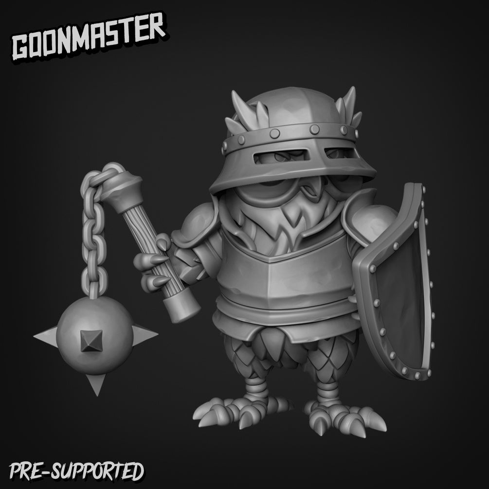 Owl-Folk Mounted-Rider 1 Miniature | Premium Quality 3D Printed - Tabletop RPG & D&D miniature. Perfect for wargaming & colle