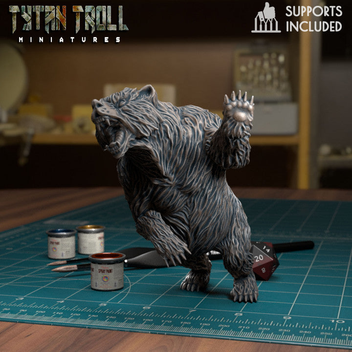 Bear Bundle 1 Miniature | Premium Quality 3D Printed - Tabletop RPG & D&D miniature. Perfect for wargaming & collectors.