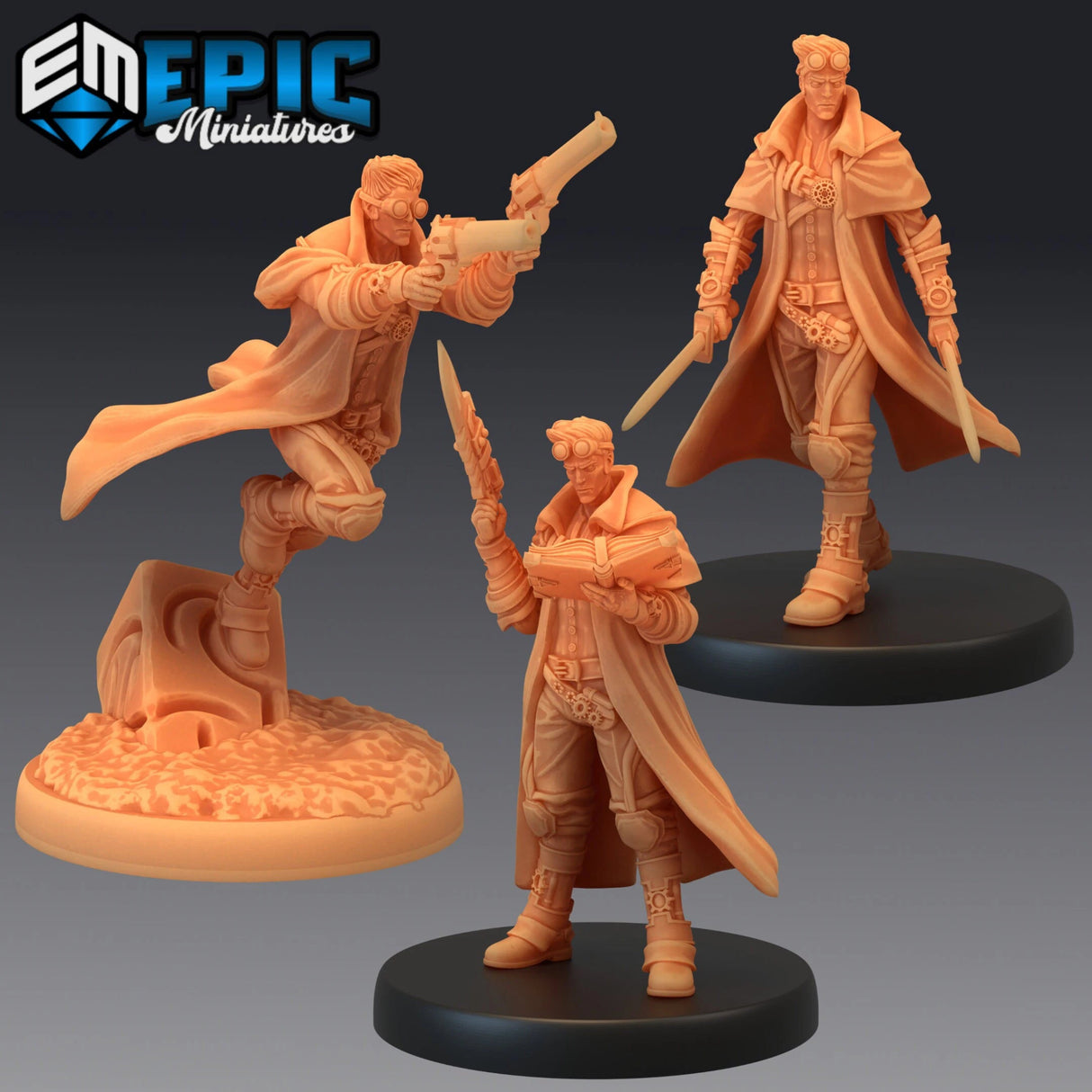 Adventurer Isaac Miniature | Set of 3 - Tabletop RPG & D&D miniature. Perfect for wargaming & collectors