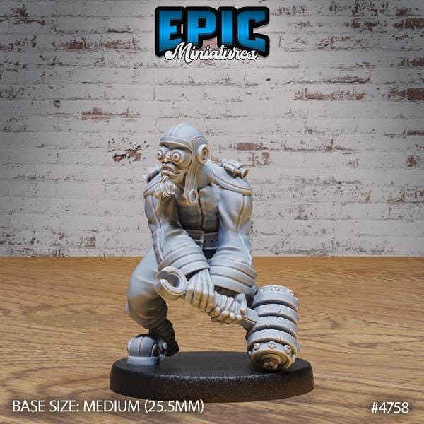 Airship Pilot Miniature | 4758 - Tabletop RPG & D&D miniature. Perfect for wargaming & collectors