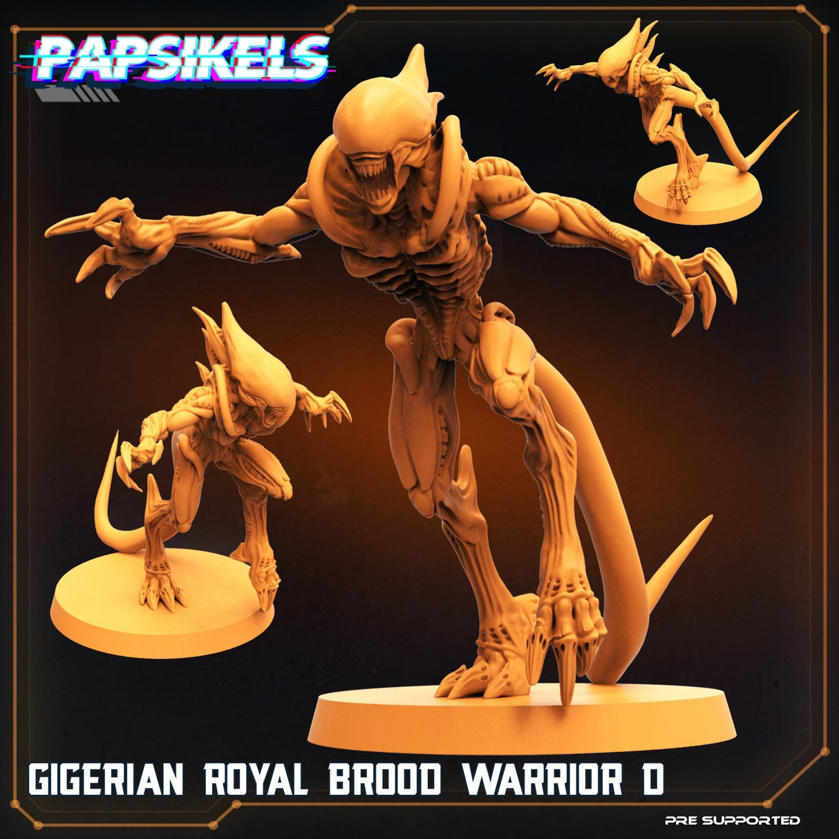 Alien Brood Warriors Miniature | Warrior 2 - Tabletop RPG & D&D miniature. Perfect for wargaming & collectors