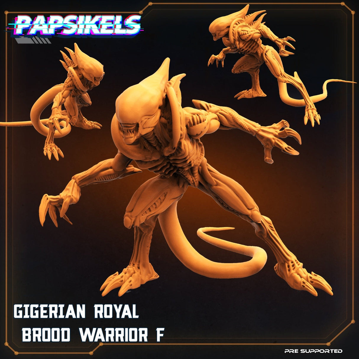 Alien Brood Warriors Miniature | Warrior 4 - Tabletop RPG & D&D miniature. Perfect for wargaming & collectors