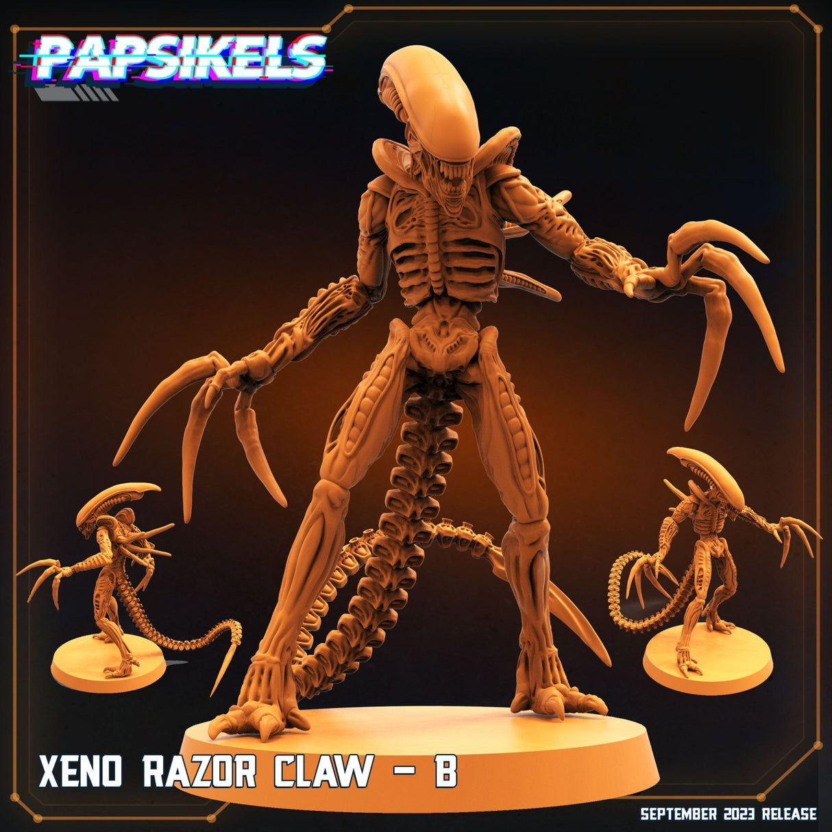 Alien Razor Claw Miniature | Razor Claw B - Tabletop RPG & D&D miniature. Perfect for wargaming & collectors