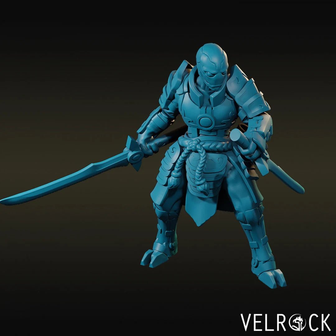 Alien Samurai Miniature | C - Tabletop RPG & D&D miniature. Perfect for wargaming & collectors