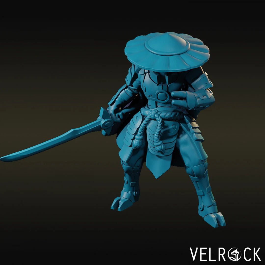 Alien Samurai Miniature | F - Tabletop RPG & D&D miniature. Perfect for wargaming & collectors