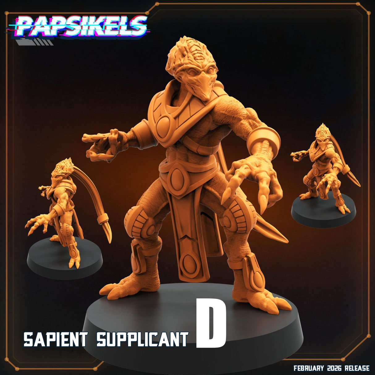 Alien Sapient Supplicant | D - Tabletop RPG & D&D miniature. Perfect for wargaming & collectors
