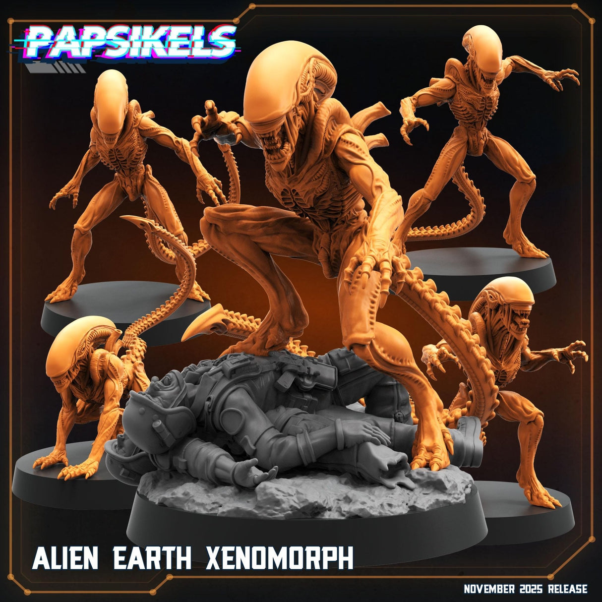 Alien Xeno | A - E - Tabletop RPG & D&D miniature. Perfect for wargaming & collectors