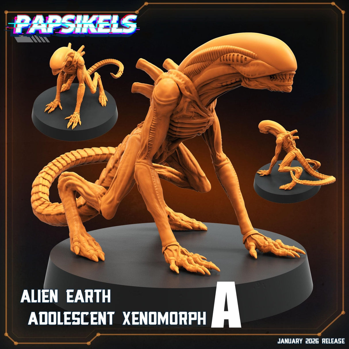Alien Xenomorph Set | A - Tabletop RPG & D&D miniature. Perfect for wargaming & collectors
