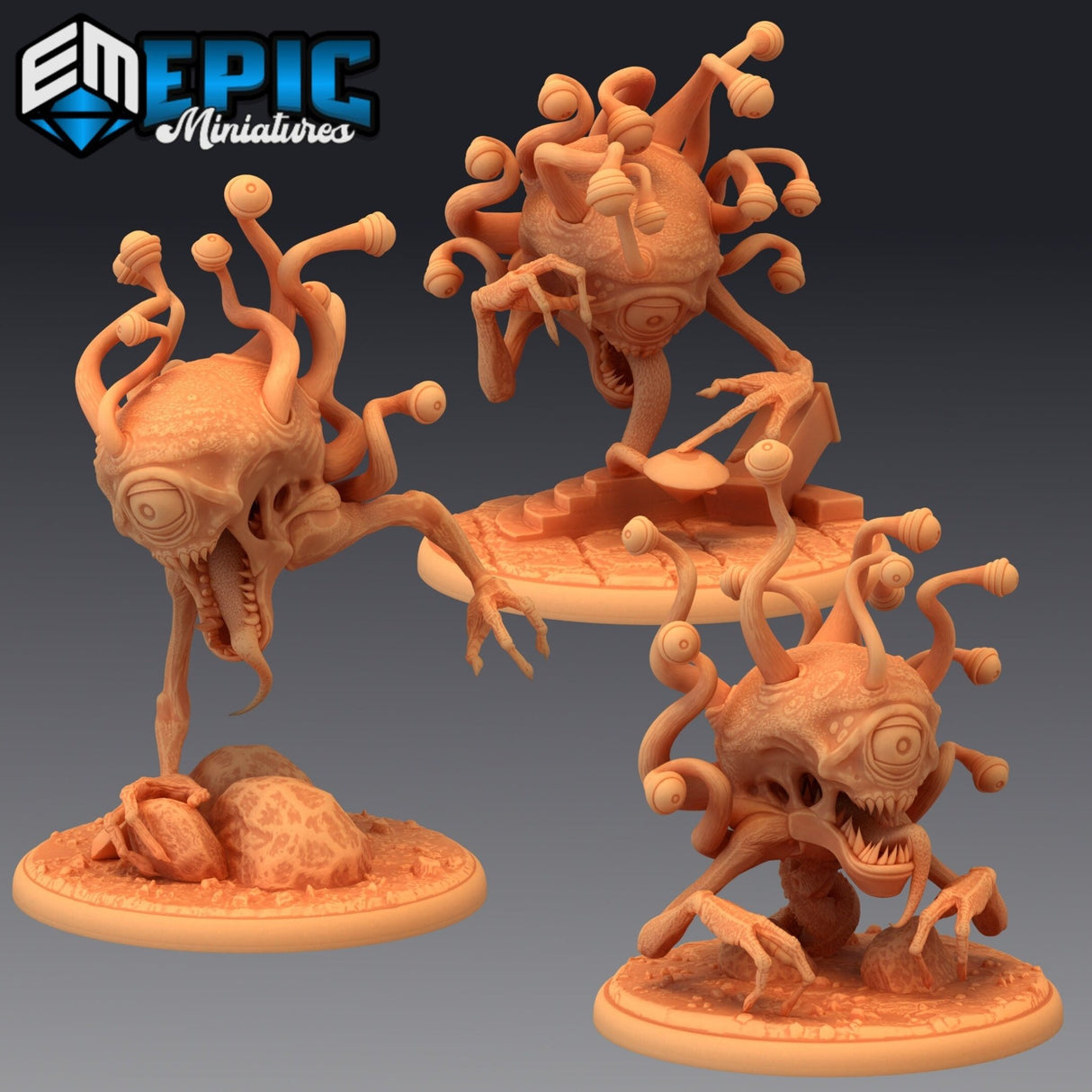 Ancient Eye Miniature | Set of 3 - Tabletop RPG & D&D miniature. Perfect for wargaming & collectors