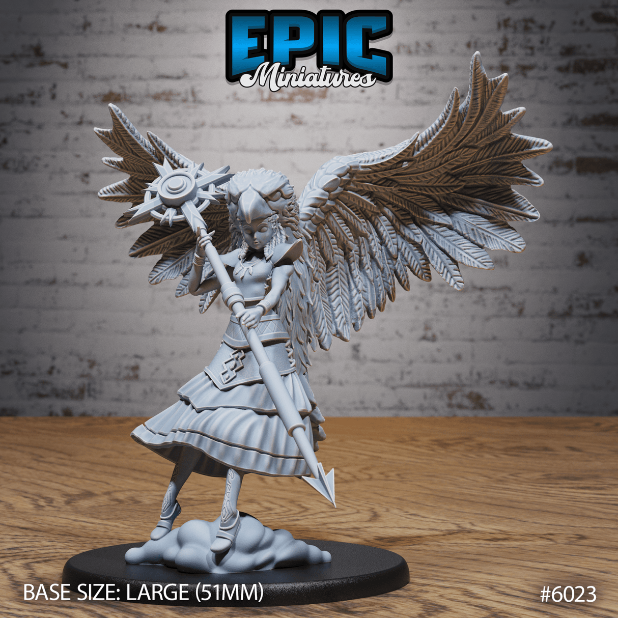 Angel Eagle Spirit shaman Miniature | 6023 - Tabletop RPG & D&D miniature. Perfect for wargaming & collectors