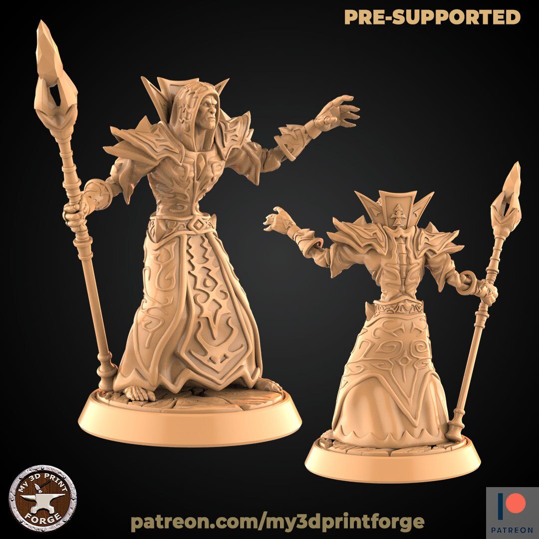 Archmage Or Lich Miniature | C - Tabletop RPG & D&D miniature. Perfect for wargaming & collectors