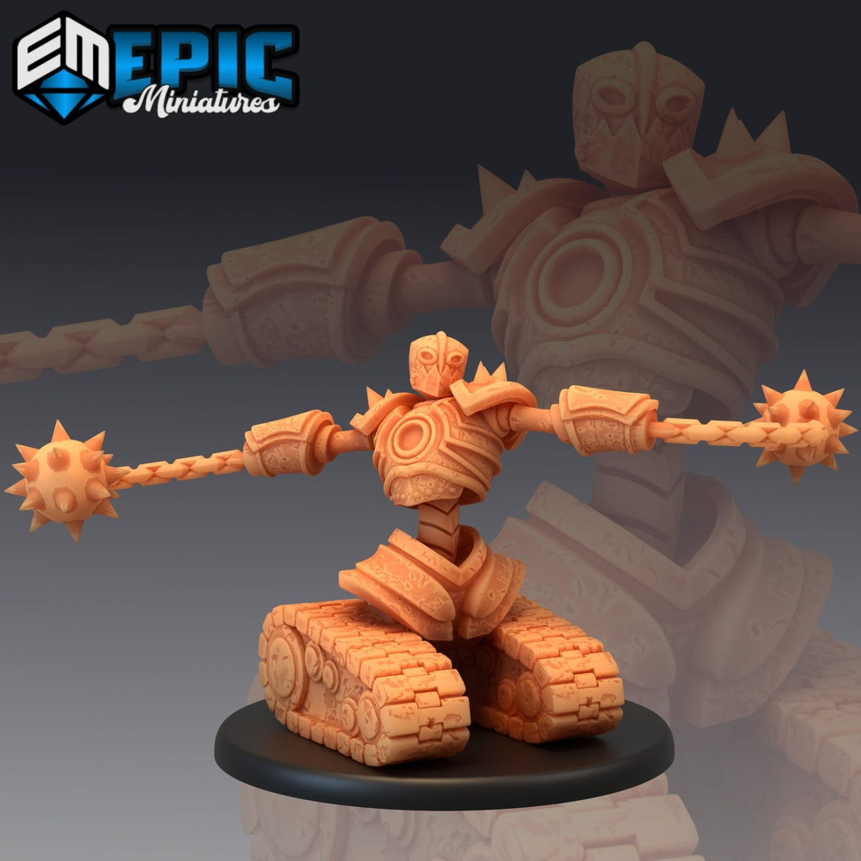 Assault Tank Robot Miniature | 951 Morning star - Tabletop RPG & D&D miniature. Perfect for wargaming & collectors