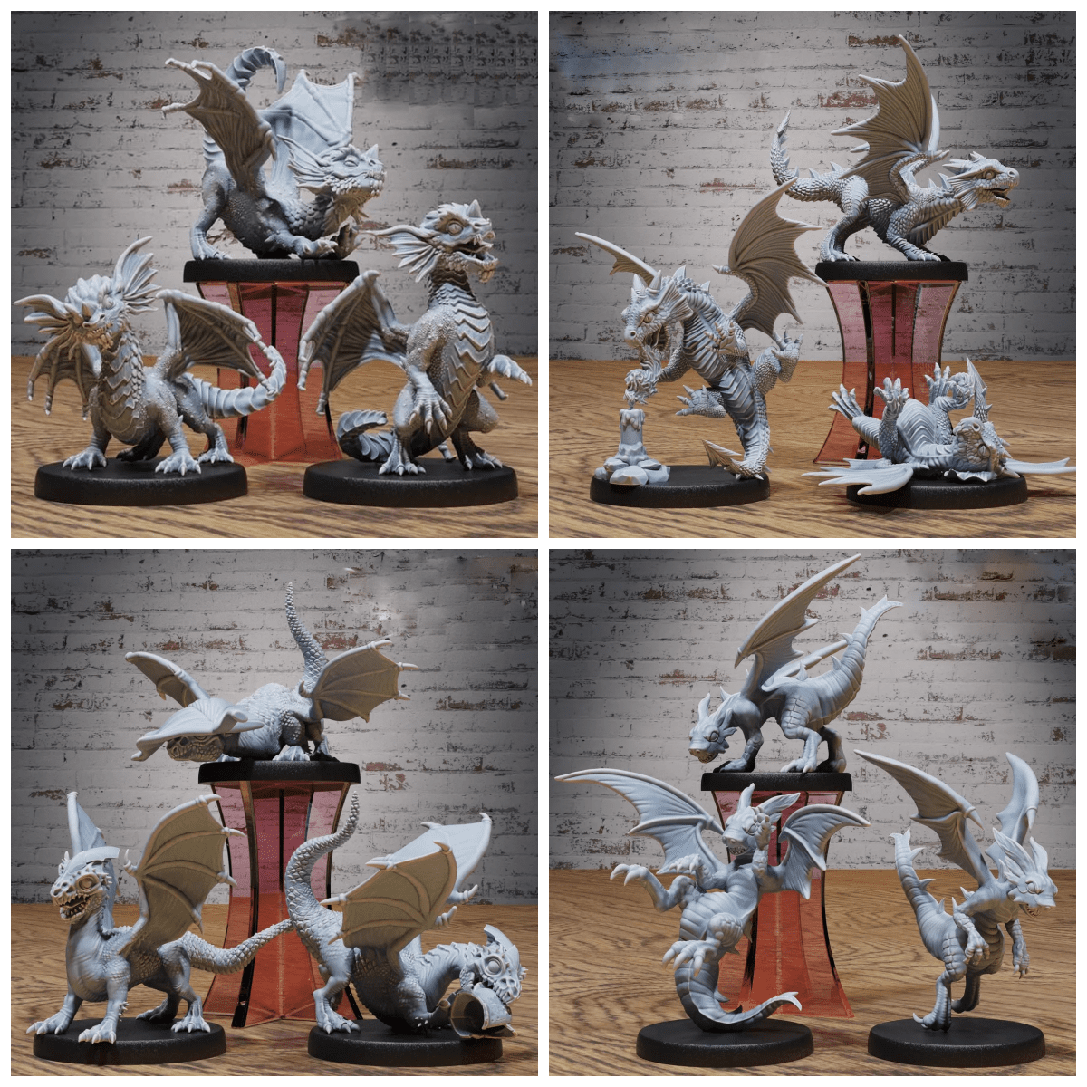 Baby Dragon Collection Set | 28mm - Tabletop RPG & D&D miniature. Perfect for wargaming & collectors