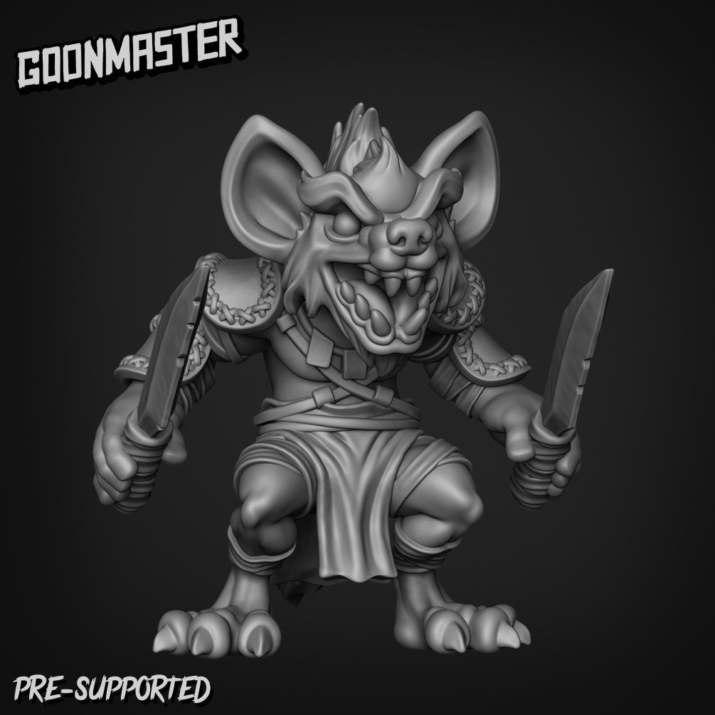 Baby Gnoll Miniature | D - Tabletop RPG & D&D miniature. Perfect for wargaming & collectors