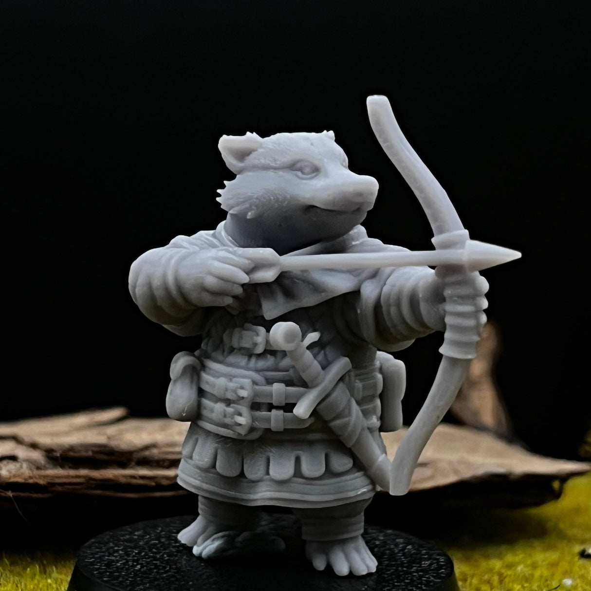 Badger Folk S Miniature | set of 6 - Tabletop RPG & D&D miniature. Perfect for wargaming & collectors