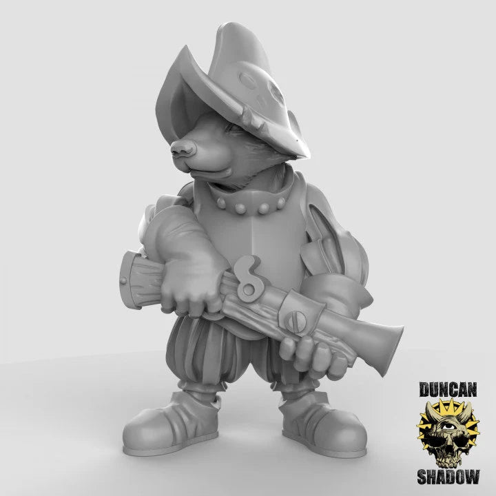Badger Group Miniature | A - Tabletop RPG & D&D miniature. Perfect for wargaming & collectors
