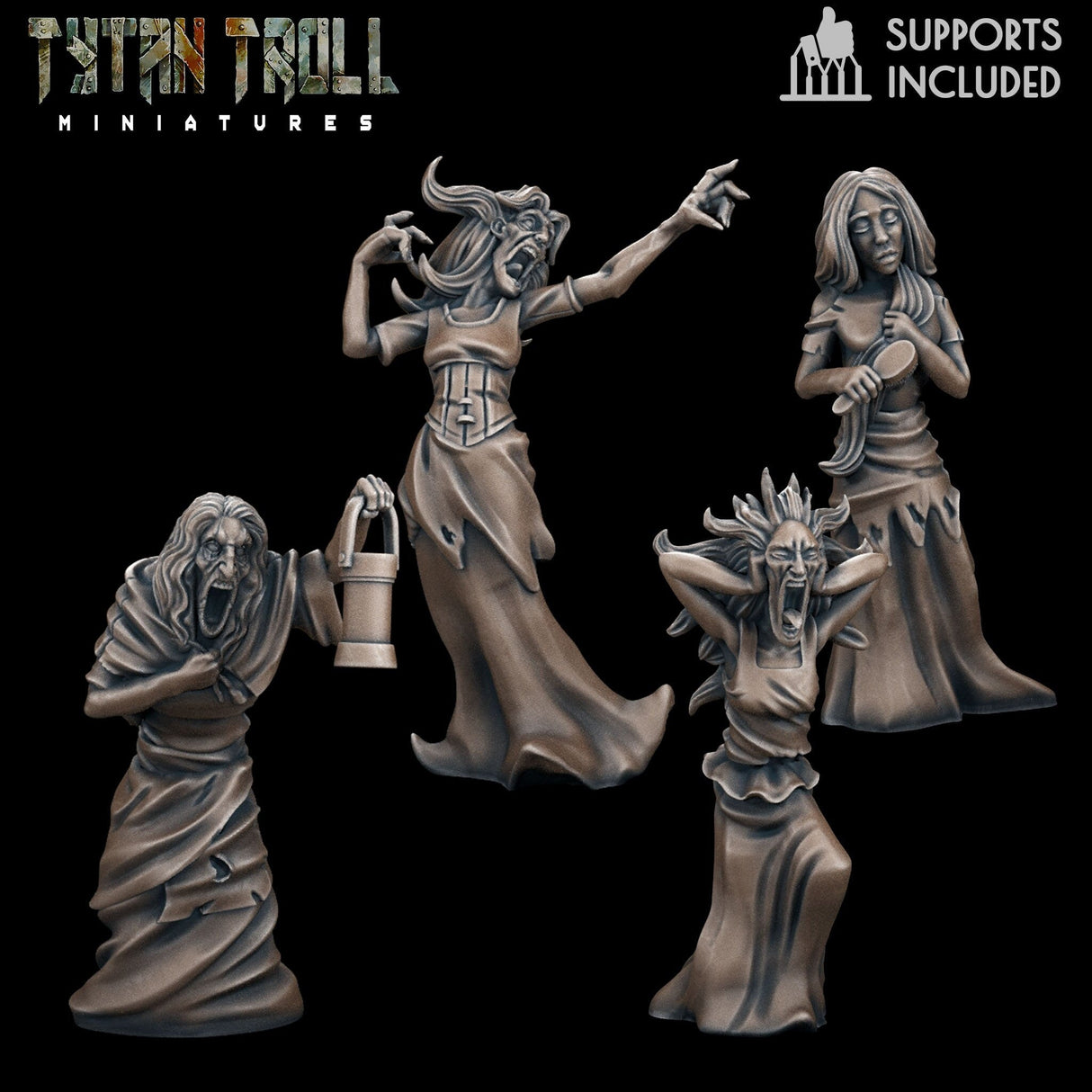 Banshee Pack Miniature | Full Set All Models - Tabletop RPG & D&D miniature. Perfect for wargaming & collectors