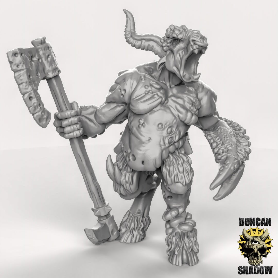 Beastmen Miniature | B - Tabletop RPG & D&D miniature. Perfect for wargaming & collectors
