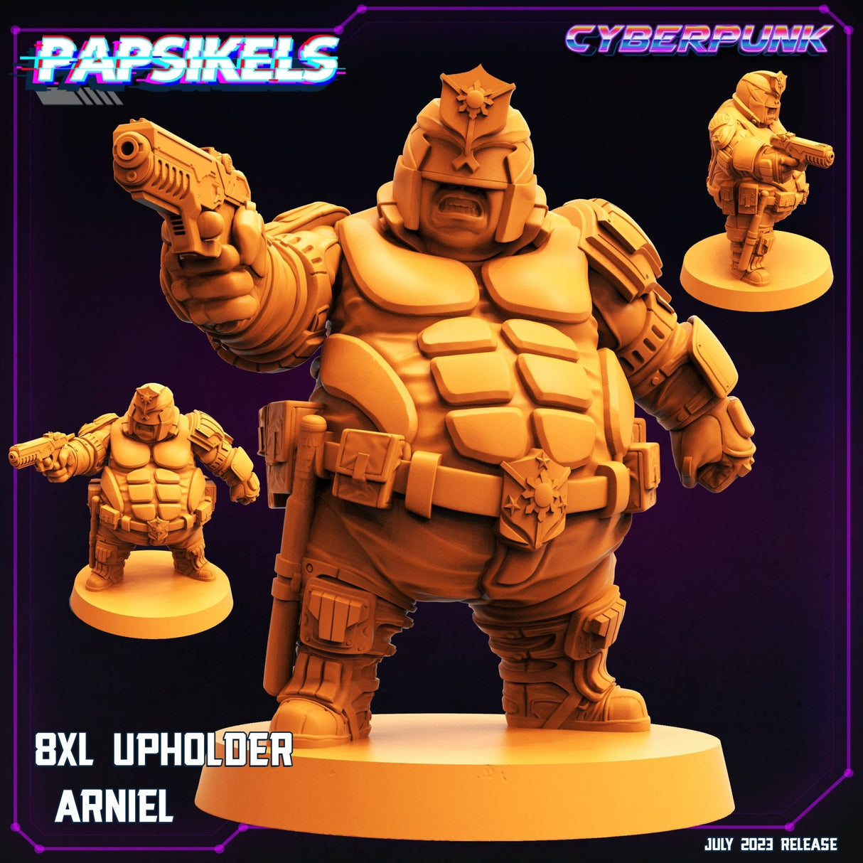 Big Boned Law Upholders Miniature | Arniel - Tabletop RPG & D&D miniature. Perfect for wargaming & collectors